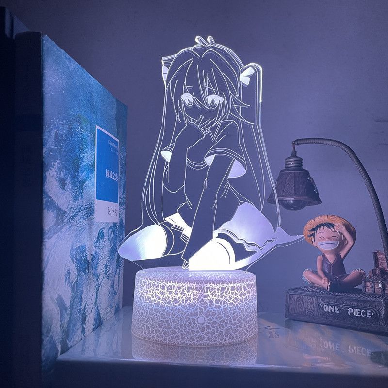 O1CN01qVyXHX26Ti3IIlHdD_2217600127663-0-cib.jpg Hatsune Miku 3D LED Night Light Acrylic Bedroom Desk Decoration - Image 1