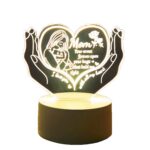 3D Acrylic LED Night Light with Blessing Message – USB Powered Decorative Lamp - Image 5