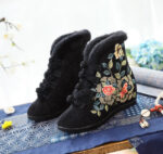 Women's Winter Quilted High-Heel Boots - Image 6