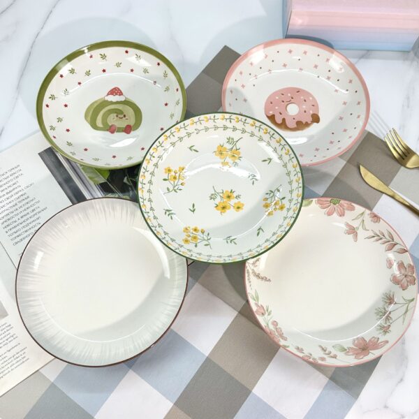 8-Inch Round Ceramic Plates