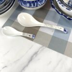 Blue and White Porcelain Tableware Collection - Ceramic Plates, Bowls & Spoons - Image 2