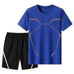 Men's Summer Short Sleeve T-Shirt and Shorts Set - Ice Silk Feel, Loose Fit, Casual Sportswear - Image 7