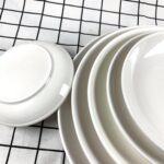 Pure White Ceramic Fruit Plate and Rice Plate Collection - Image 4