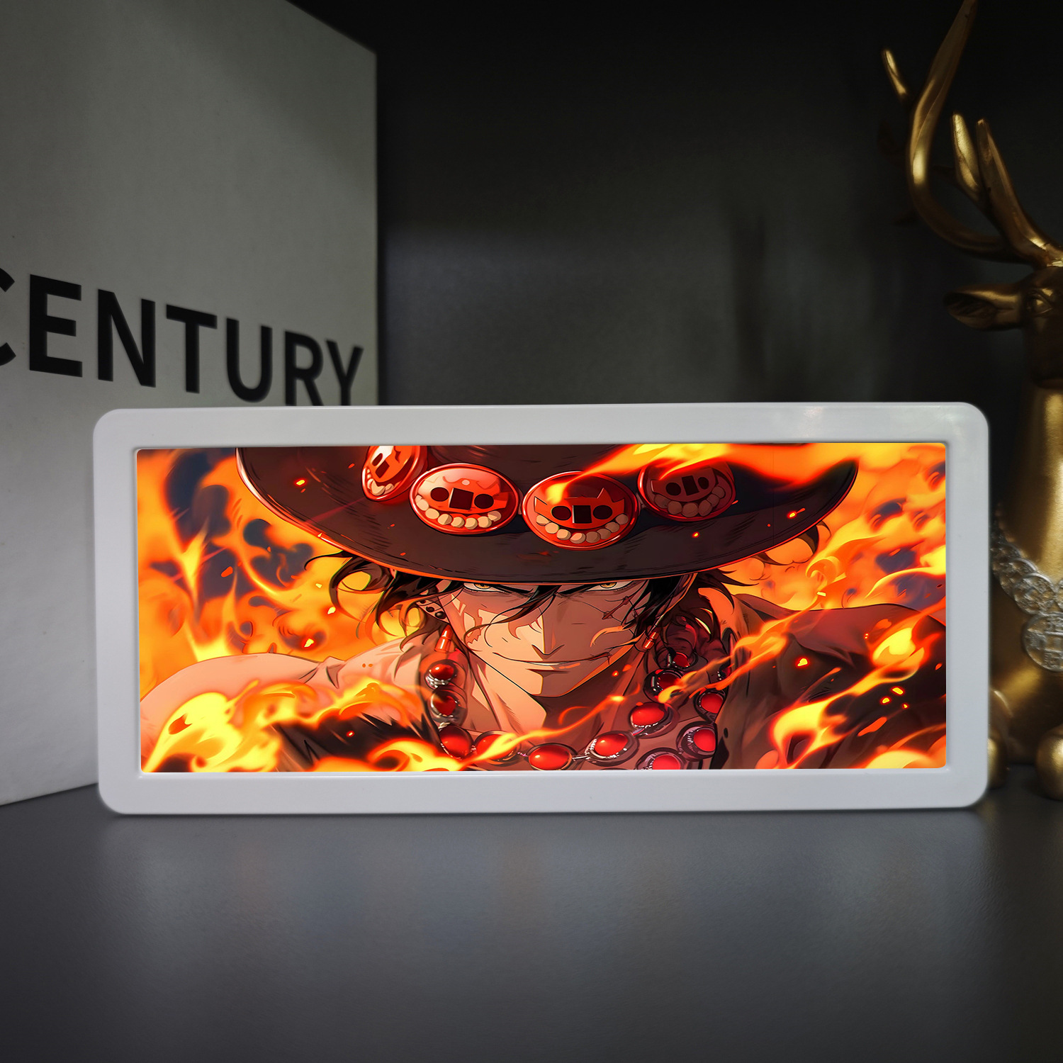 O1CN01vjKVfH26Ti7Az4Pec_2217600127663-0-cib.jpg Anime ABS Long Strip Light Photo Frame Desk Lamp Night Light - Image 1