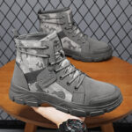Men's Camouflage High-Top Martin Boots - Image 3