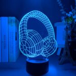 3D Acrylic LED Night Light with Touch & Remote Control, 16-Color Dimmable Desk Lamp - Image 2