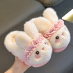 Kids Bunny Plush Winter Home Slippers - Image 2
