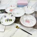 8-Inch Rain Stone Ceramic Plates - Wholesale Box of 50 - Image 2