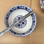 Blue White Porcelain Lotus Ramen Bowl - Image 5