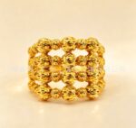 Gold-Plated Geometric Statement Ring - Image 4