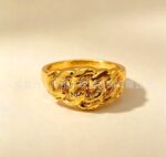 Gold-Plated Geometric Statement Ring - Image 12
