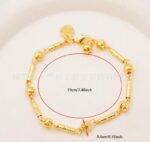 24K Gold-Plated Bamboo Bead Bracelet - Image 4