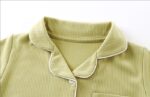 2026 Kids Autumn Winter Soft Collared Pajama Shirt & Pants Set | 8 Colors, 90–180 cm - Image 16