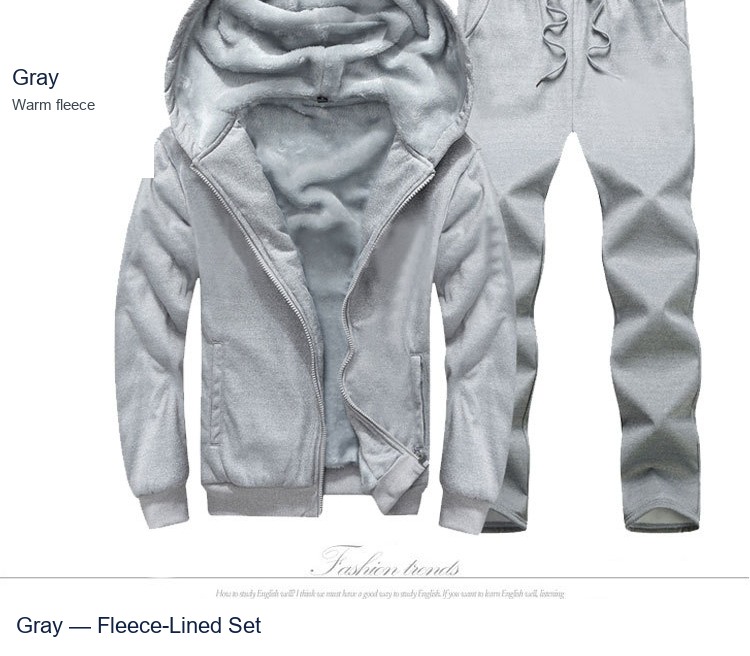 Gray Fleece-Lined Set