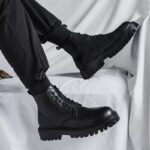 Men's Black High-Top Martin Boots