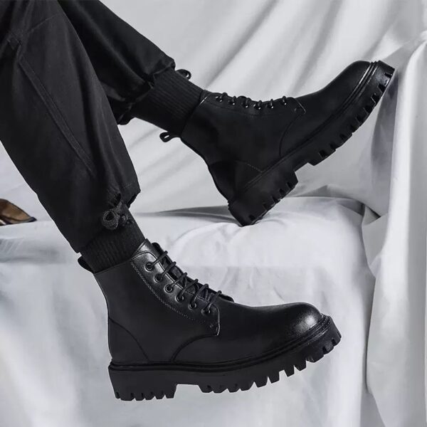 Men's Black High-Top Martin Boots