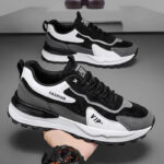 Men's Breathable Chunky Sole Lace-Up Sneakers - Image 2