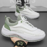 Men's Breathable Lightweight Chunky Sole Sneakers – Lace-Up Casual Running Shoes - Image 3