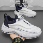 Men's Breathable Lightweight Chunky Sole Sneakers – Lace-Up Casual Running Shoes - Image 4