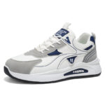 Men's Leather Casual Sneakers Thick Sole - Image 5