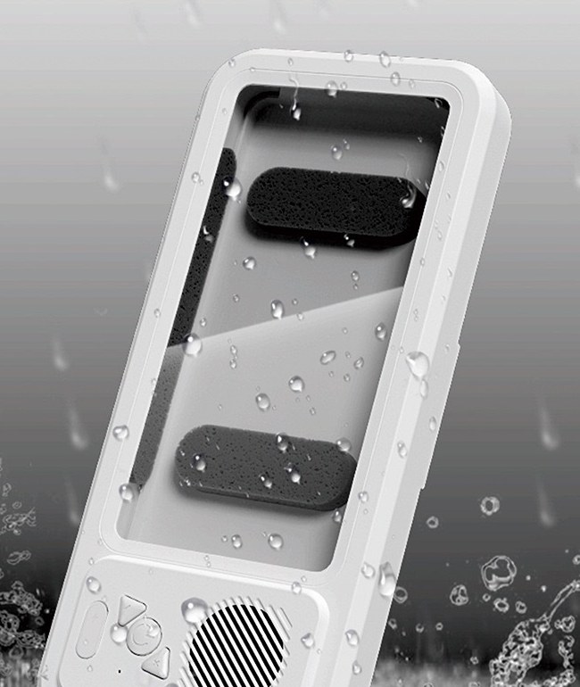 Splash resistant rear housing