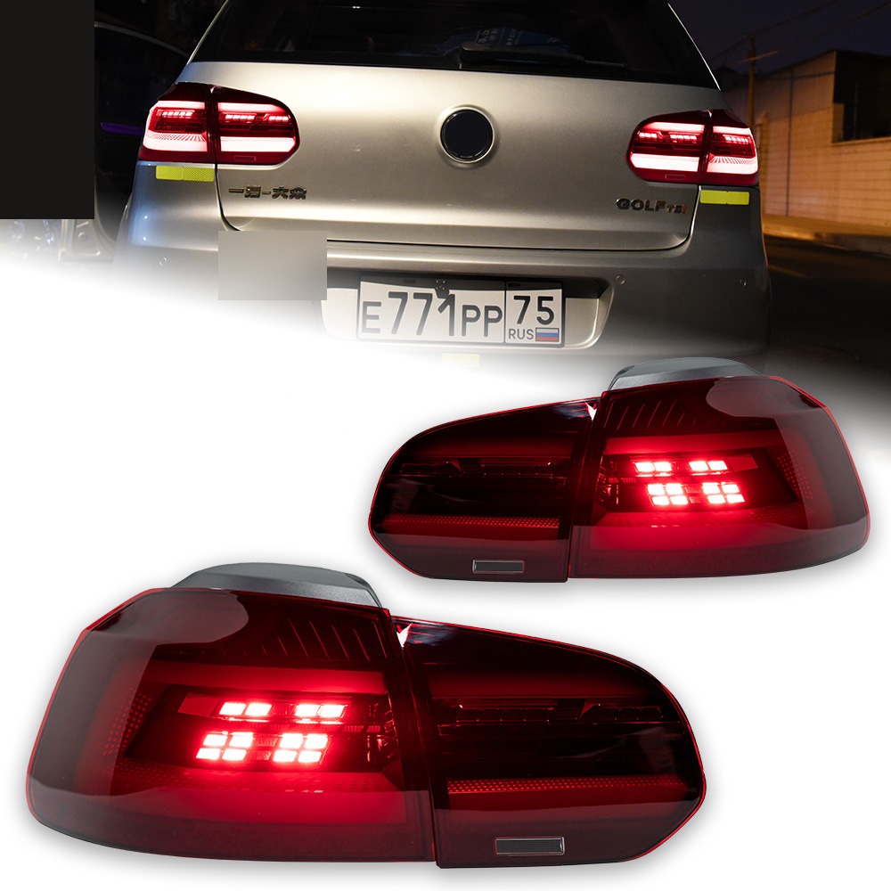 skuat1004_01 VW Golf 6 (2009–2012) Golf 8 Style LED Rear Tail Lamp – Red - Image 1